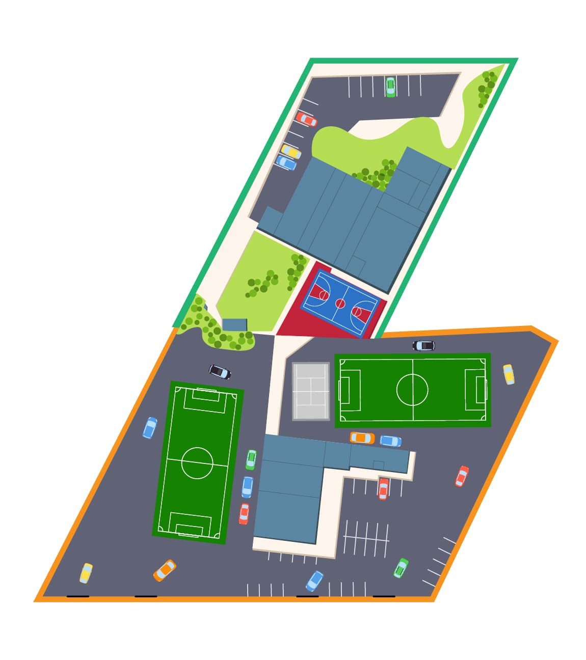 Plano de las instalaciones del Instituto Olimpia